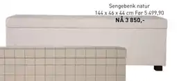 Kid Interiør Sengebenk natur 144 x 46 x 44 cm tilbud