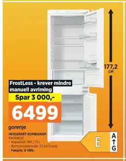 POWER INTEGRERT KOMBISKAP tilbud