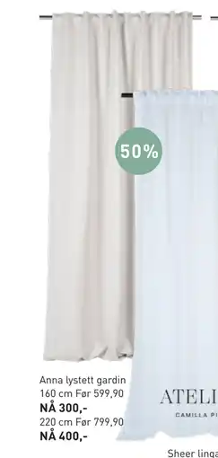 Kid Interiør Anna lystett gardin tilbud