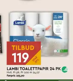 Coop Mega Lambi toalettpapir tilbud