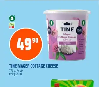 Coop Obs Tine mager cottage cheese naturell tilbud