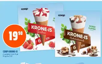 Coop Obs Krone is jordbærisvafler tilbud