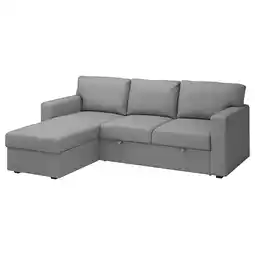 IKEA BÅrslÖv 3-seters sovesofa med sjeselong, Tibbleby beige/grå tilbud