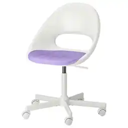 IKEA Loberget / malskÄr Svingstol + pute, hvit/lilla tilbud
