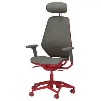 IKEA Styrspel Gamingstol, grå/rød tilbud