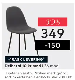 Skeidar Jupiter spisestol tilbud