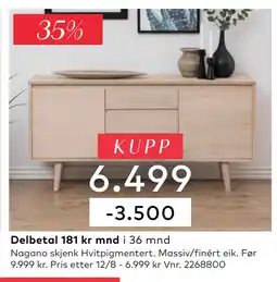 Skeidar Nagano skjenk Hvitpigmentert tilbud