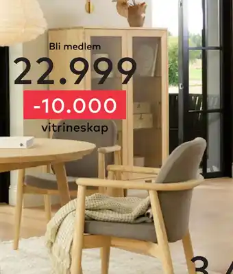 Skeidar vitrineskap tilbud