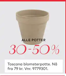Skeidar Toscana blomsterpotte tilbud
