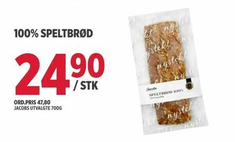 Jacobs 100% speltbrød tilbud