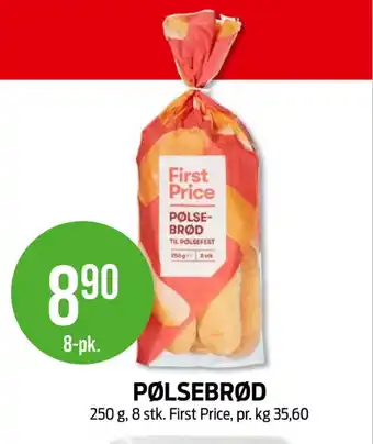 Kiwi First price pølsebrød tilbud