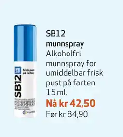 Apotek 1 SB12 munnspray tilbud