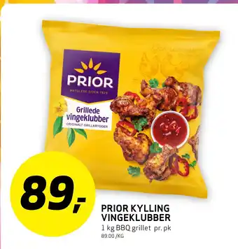 Bunnpris PRIOR KYLLING VINGEKLUBBER tilbud