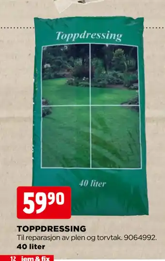 jem & fix TOPPDRESSING tilbud