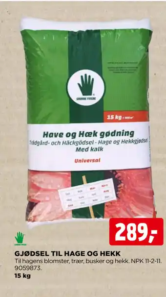 jem & fix GJØDSEL TIL HAGE OG HEKK tilbud