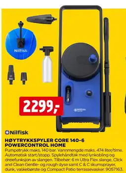 jem & fix HØYTRYKKSPYLER CORE 140-6 POWERCONTROL HOME tilbud