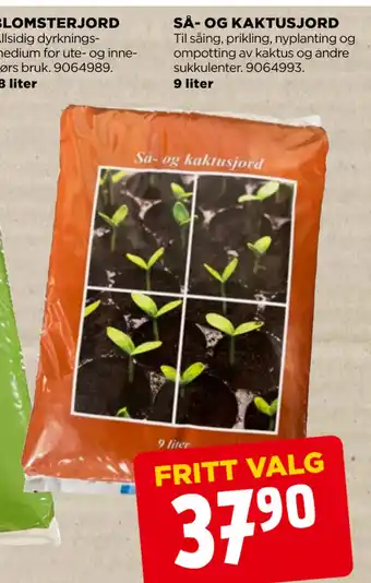 jem & fix SÅ- OG KAKTUSJORD tilbud