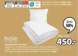 JYSK UNIQUE DYNE-/PUTESETT tilbud