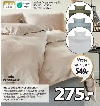 JYSK INGEBORG SATENGSENGESETT tilbud
