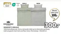 JYSK SENGESETT, PERCALE tilbud