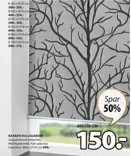 JYSK BARKEN RULLEGARDIN tilbud