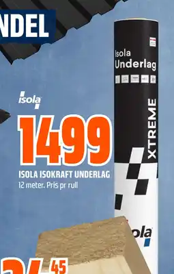 Obs Bygg ISOLA ISOKRAFT UNDERLAG tilbud