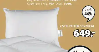 JYSK PUTER 50x70 CM tilbud