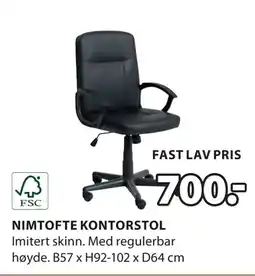 JYSK NIMTOFTE KONTORSTOL tilbud