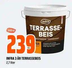 Obs Bygg INFRA 3 ÅR TERRASSEBEIS tilbud