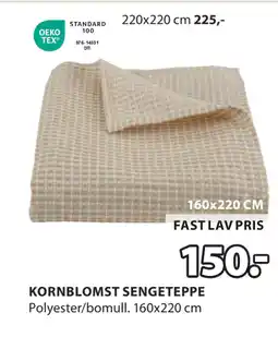 JYSK KORNBLOMST SENGETEPPE tilbud