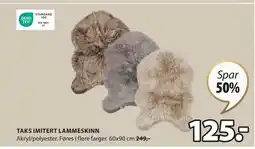 JYSK TAKS IMITERT LAMMESKINN tilbud