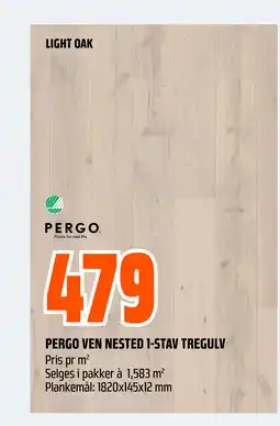 Obs Bygg PERGO VEN NESTED 1-STAV TREGULV tilbud