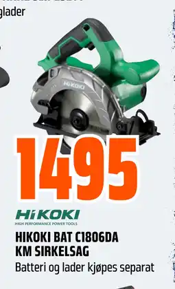 Obs Bygg HIKOKI BAT C1806DA KM SIRKELSAG tilbud