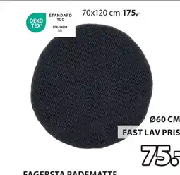 JYSK FAGERSTA BADEMATTE tilbud
