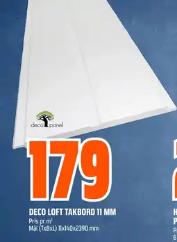 Obs Bygg DECO LOFT TAKBORD 11 MM tilbud