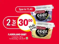 Coop Extra FJORDLAND GRØT tilbud