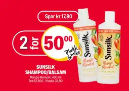 Coop Extra SUNSILK SHAMPOO/BALSAM tilbud