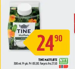 Coop Prix TINE MATFLØTE tilbud