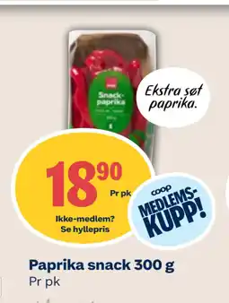 Coop Mega Paprika snack 300 g tilbud