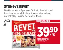Meny SYNNØVE REVET tilbud