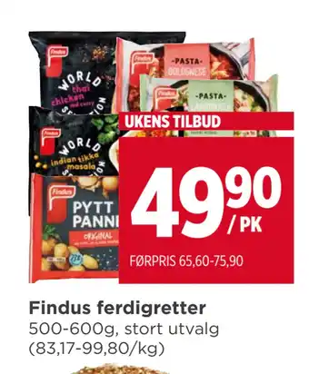 Meny Findus ferdigretter tilbud