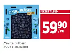 Meny Cevita blåbær tilbud