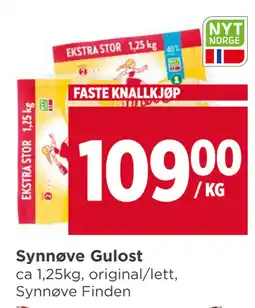 Meny Synnøve Gulost tilbud