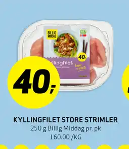 Bunnpris KYLLINGFILET STORE STRIMLER tilbud