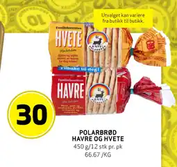 Bunnpris POLARBRØD HAVRE OG HVETE tilbud