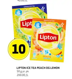 Bunnpris LIPTON ICE TEA PEACH OG LEMON tilbud