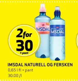 Bunnpris IMSDAL NATURELL OG FERSKEN tilbud