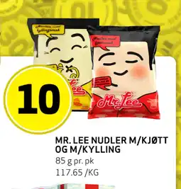 Bunnpris MR. LEE NUDLER M/KJØTT OG M/KYLLING tilbud
