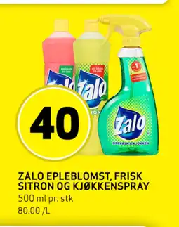 Bunnpris ZALO EPLEBLOMST, FRISK SITRON OG KJØKKENSPRAY tilbud