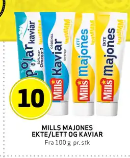 Bunnpris Mills Majones Ekte/Lett og Kaviar tilbud